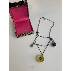 Betsey Johnson Nautical Floral Layered Necklace